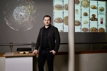 Visitor view of The Galaxy of Taste installation