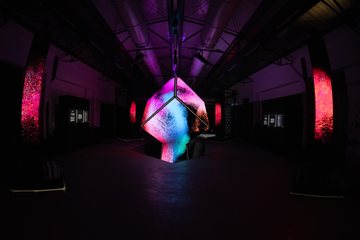 Cube Fashion Takes Shape installation visual